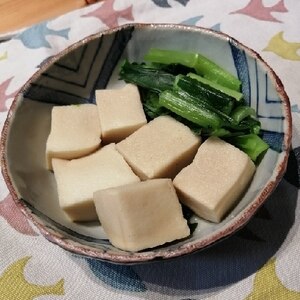 乾燥高野豆腐と小松菜の和風煮込み！